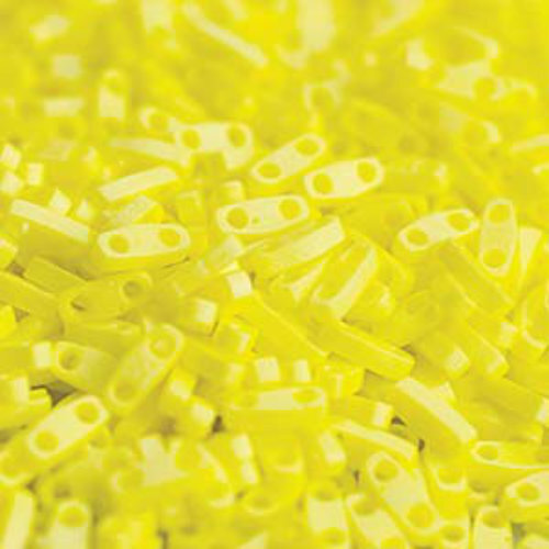 Miyuki Quarter Tila Bead - QTL404FR - Matte Opaque Yellow AB