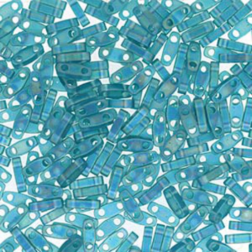 Miyuki Quarter Tila Bead - QTL2405FR - Matte Transparent Teal AB