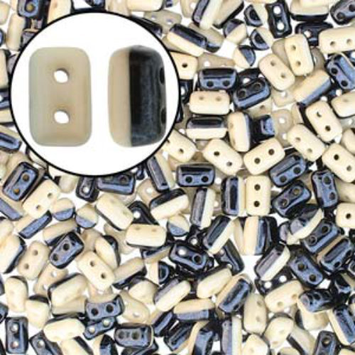 Rulla 3mm x 5mm - RUL3503849-14413 - Duet Black & White Beige Luster