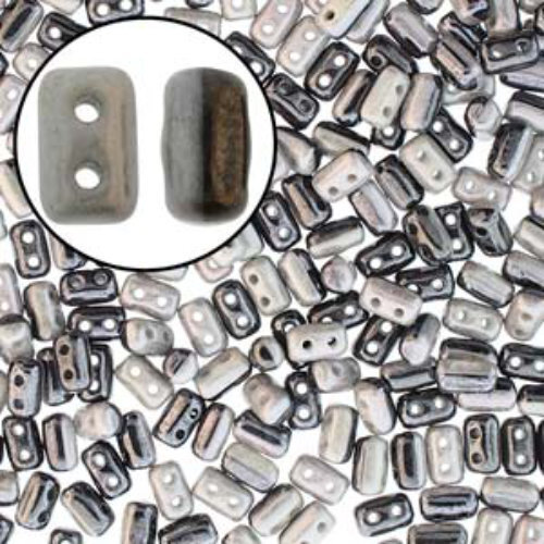 Rulla 3mm x 5mm - RUL3503849-14449 - Duet Black & White Grey Luster