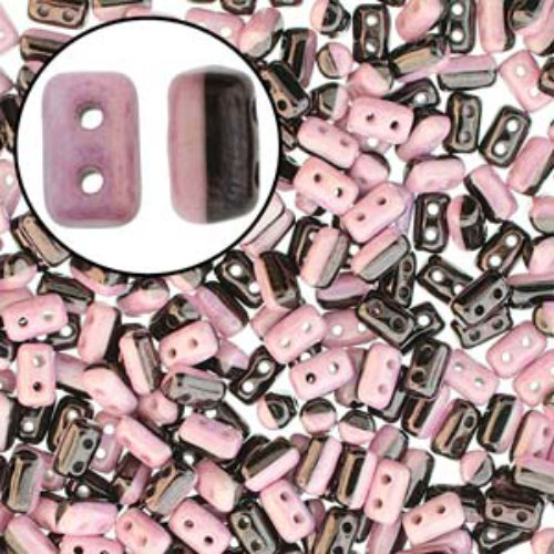 Rulla 3mm x 5mm - RUL3503849-14494 - Duet Black & White Lilac Luster