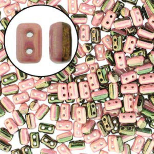 Rulla 3mm x 5mm - RUL3503849-14495 - Duet Black & White Red Luster