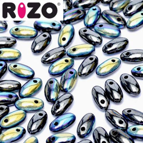 Rizo 2.5mm x 6mm - RZ256-23980-14400AB - Jet Hematite