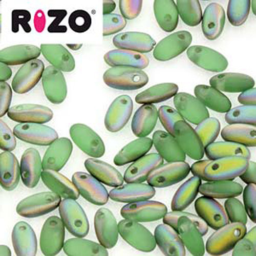 Rizo 2.5mm x 6mm - RZ256-50510-28171 - Matte Peridot Vitrail