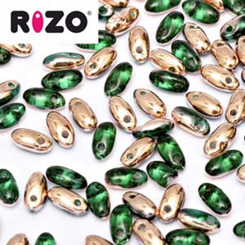 Rizo 2.5mm x 6mm - RZ256-50730-27101 - Emerald Capri Gold