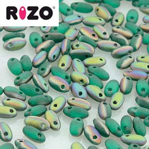 Rizo 2.5mm x 6mm - RZ256-50730-28171 - Matte Emerald Vitrail