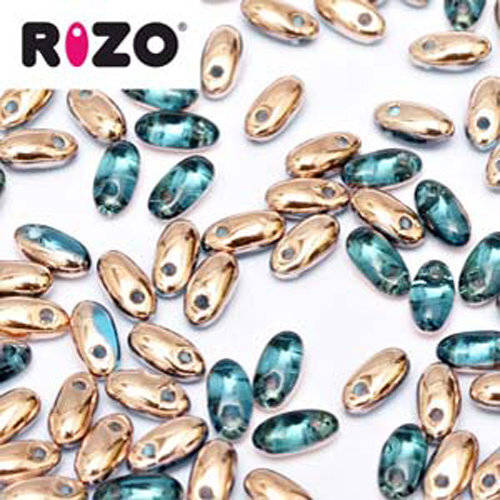 Rizo 2.5mm x 6mm - RZ256-60030-27101 - Aqua Capri Gold