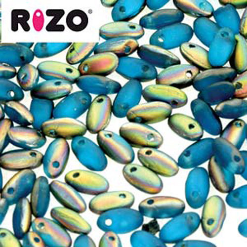 Rizo 2.5mm x 6mm - RZ256-60030-28171 - Matte Aqua Vitrail
