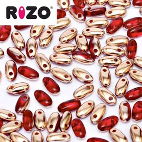 Rizo 2.5mm x 6mm - RZ256-90090-27101 - Red Capri Gold