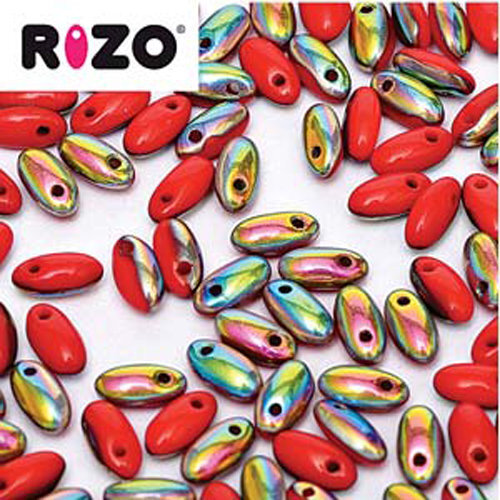 Rizo 2.5mm x 6mm - RZ256-93200-28101 - Opaque Red Vitrail