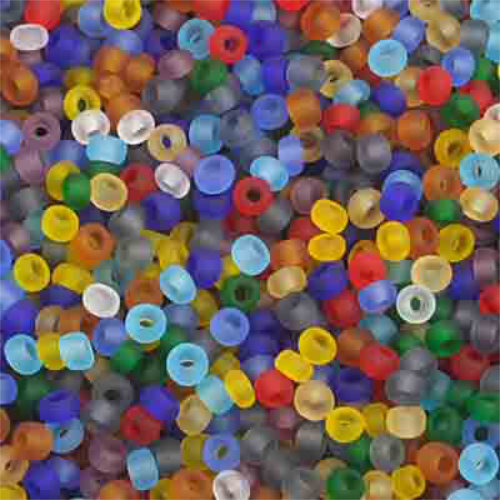 Preciosa 10/0 Rocaille Seed Beads - SB10-00003M - Transparent Matt-Multi