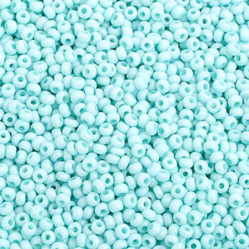 Preciosa 10/0 Rocaille Seed Beads - SB10-03165 - Chalk Light Turquoise SOLGEL