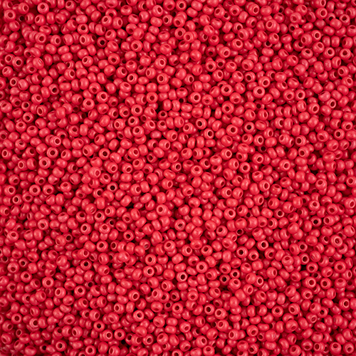 Preciosa 10/0 Rocaille Seed Beads - SB10-16A98M - Matte Red - Terra Intensive