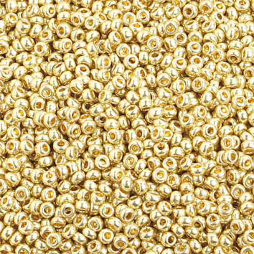 Preciosa 10/0 Rocaille Seed Beads - SB10-18181 - Metallic Light Gold SOLGEL