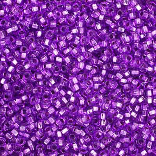 Preciosa 10/0 Rocaille Seed Beads - SB10-18228 - Silver Lined Dyed Mauve