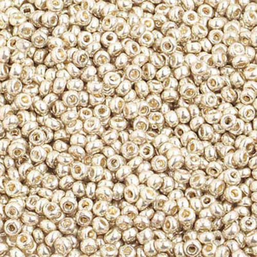 Preciosa 10/0 Rocaille Seed Beads - SB10-18303 - Metallic Light Silver