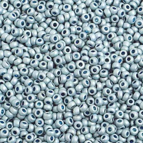 Preciosa 10/0 Rocaille Seed Beads - SB10-18536M - Metallic Blue Matt Terra Color