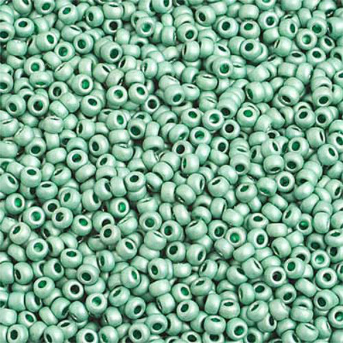 Preciosa 10/0 Rocaille Seed Beads - SB10-18558M - Metallic Mint Green Matt Terra Color