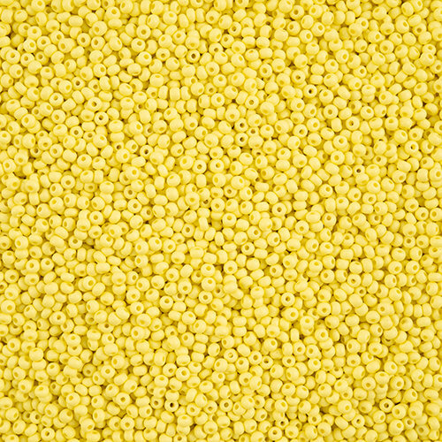Preciosa 10/0 Rocaille Seed Beads - SB10-22M01 - Matte Chalk Light Yellow - PermaLux