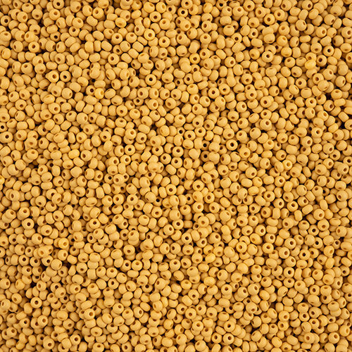 Preciosa 10/0 Rocaille Seed Beads - SB10-22M03 - Matte Chalk Yellow-Brown - PermaLux
