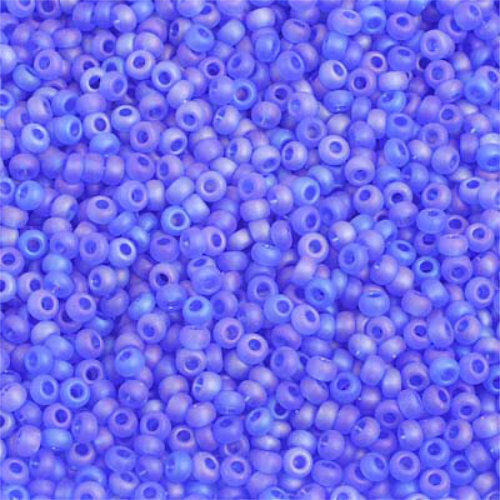 Preciosa 10/0 Rocaille Seed Beads - SB10-31050M - Transparent Blue AB Matt