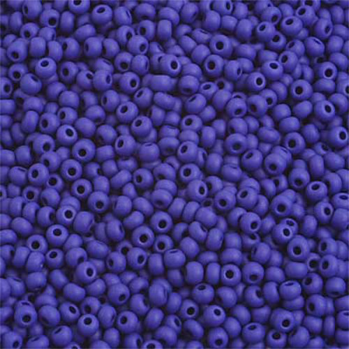 Preciosa 10/0 Rocaille Seed Beads - SB10-33070M - Opaque Dark Royal Blue Matt