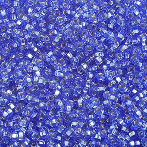 Preciosa 10/0 Rocaille Seed Beads - SB10-37030 - Silver Lined Dyed Medium Blue