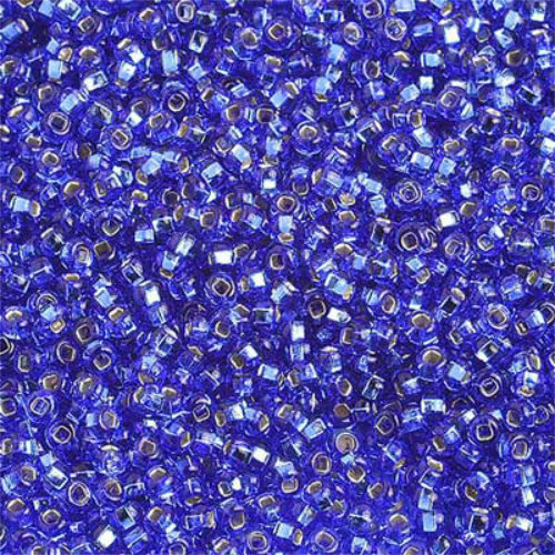 Preciosa 10/0 Rocaille Seed Beads - SB10-37050 - Silver Lined Dark Blue