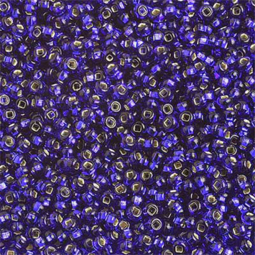 Preciosa 10/0 Rocaille Seed Beads - SB10-37100 - Silver Lined Royal Blue