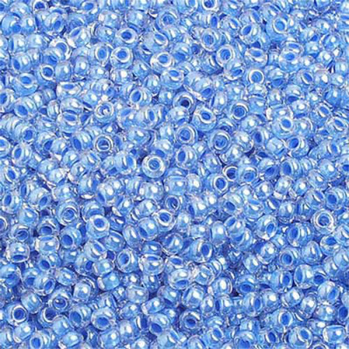 Preciosa 10/0 Rocaille Seed Beads - SB10-38136 - Crystal Lined Blue