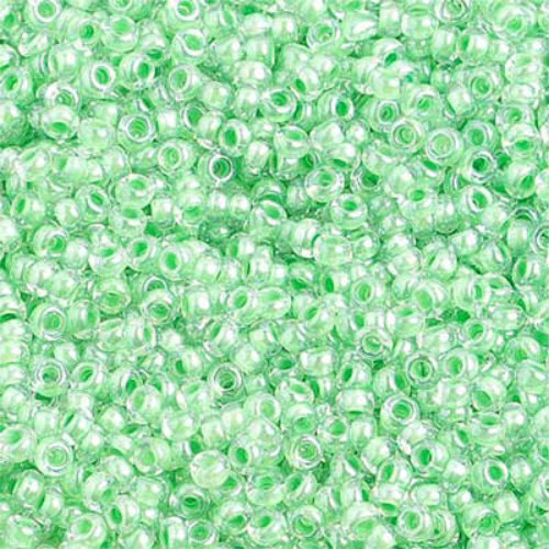 Preciosa 10/0 Rocaille Seed Beads - SB10-38156 - Crystal Lined Green