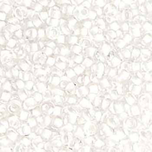 Preciosa 10/0 Rocaille Seed Beads - SB10-38302 - Crystal Lined White Terra Color