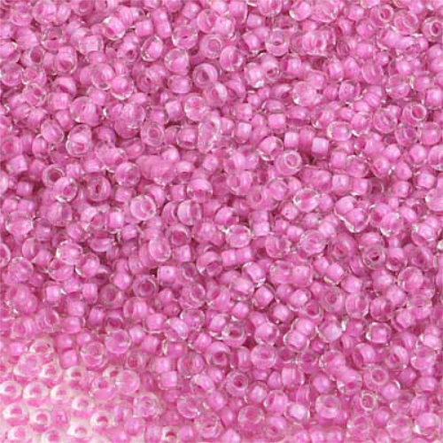 Preciosa 10/0 Rocaille Seed Beads - SB10-38325 - Crystal Lined Fuchsia Terra Color