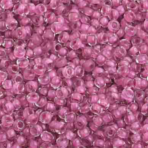 Preciosa 10/0 Rocaille Seed Beads - SB10-38327 - Crystal Lined Dark Fuchsia Terra Color