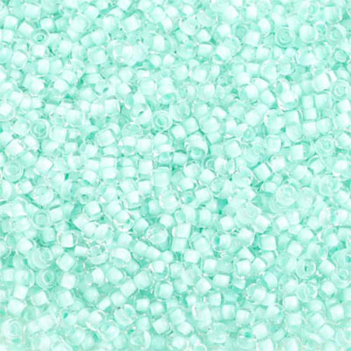 Preciosa 10/0 Rocaille Seed Beads - SB10-38353 - Crystal Lined Light Mint Terra Color