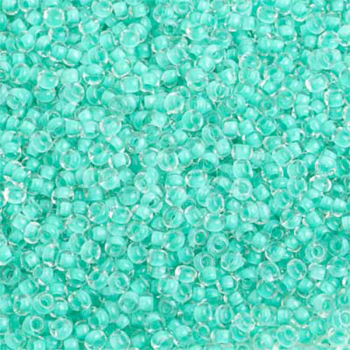 Preciosa 10/0 Rocaille Seed Beads - SB10-38358 - Crystal Lined Mint Terra Color