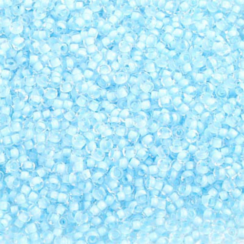 Preciosa 10/0 Rocaille Seed Beads - SB10-38362 - Crystal Lined Baby Blue Terra Color
