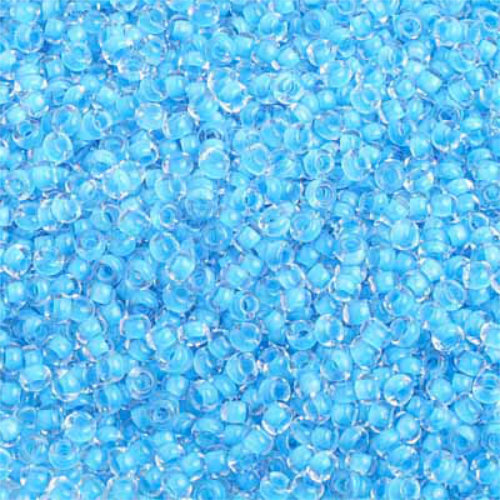 Preciosa 10/0 Rocaille Seed Beads - SB10-38365 - Crystal Lined Blue Turquoise Terra Color