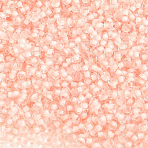 Preciosa 10/0 Rocaille Seed Beads - SB10-38387 - Crystal Lined Peach Terra Color