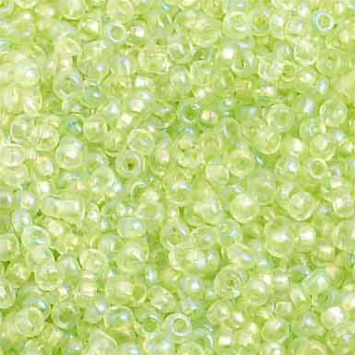 Preciosa 10/0 Rocaille Seed Beads - SB10-41154 - Transparent Light Green Rainbow AB