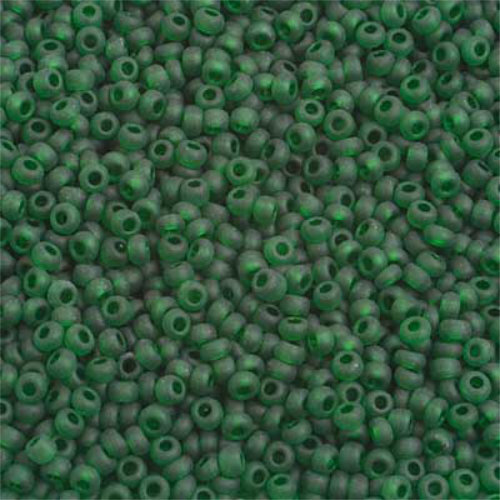 Preciosa 10/0 Rocaille Seed Beads - SB10-50060M - Transparent Dark Green Matt