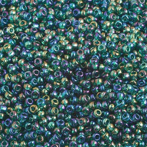 Preciosa 10/0 Rocaille Seed Beads - SB10-51710 - Transparent Iris Green