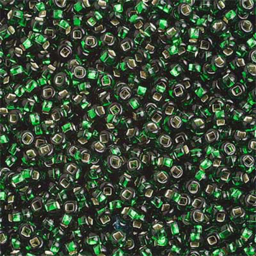 Preciosa 10/0 Rocaille Seed Beads - SB10-57060 - Silver Lined Green