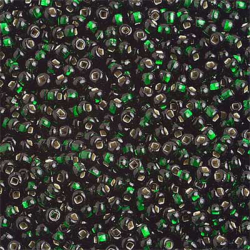 Preciosa 10/0 Rocaille Seed Beads - SB10-57150 - Silver Lined Dark Green