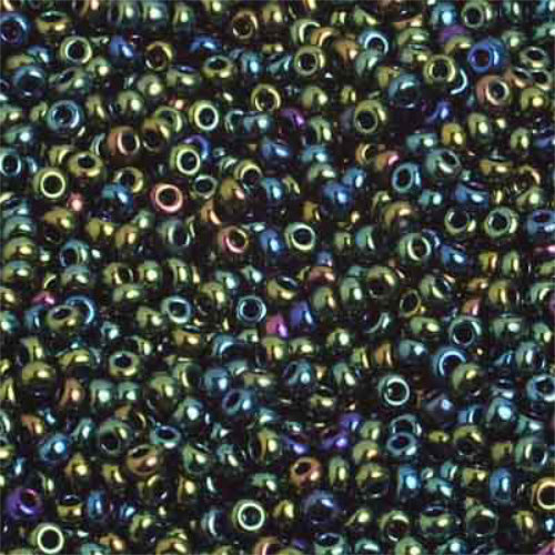 Preciosa 10/0 Rocaille Seed Beads - SB10-59155 - Opaque Iris Green
