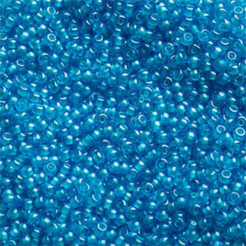 Preciosa 10/0 Rocaille Seed Beads - SB10-61015 - Crystal Lined Aqua Transparent