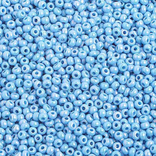 Preciosa 10/0 Rocaille Seed Beads - SB10-64050 - Opaque Light Blue AB