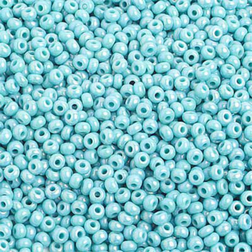 Preciosa 10/0 Rocaille Seed Beads - SB10-64130 - Opaque Turquoise AB