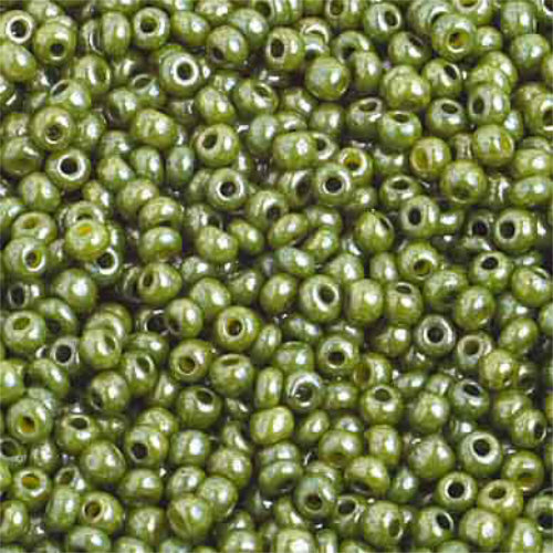 Preciosa 10/0 Rocaille Seed Beads - SB10-83113 - Opaque Light Green Luster