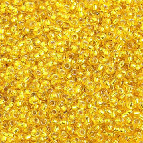 Preciosa 10/0 Rocaille Seed Beads - SB10-87010 - Silver Lined Yellow